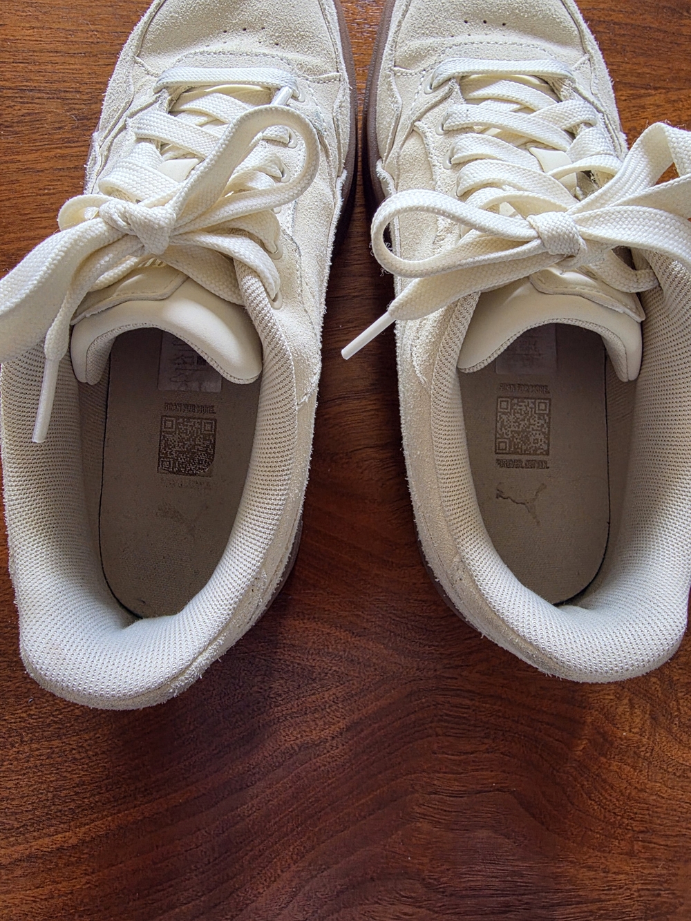 Puma Cream Suede Platform Sneakers with Brown Platform Size 8 EUC - Picture 6 of 8